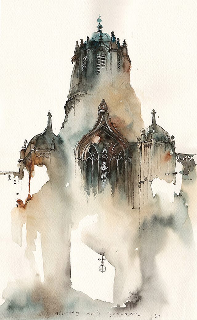 Dreamy Architectural Watercolors by Sunga Park Colossal