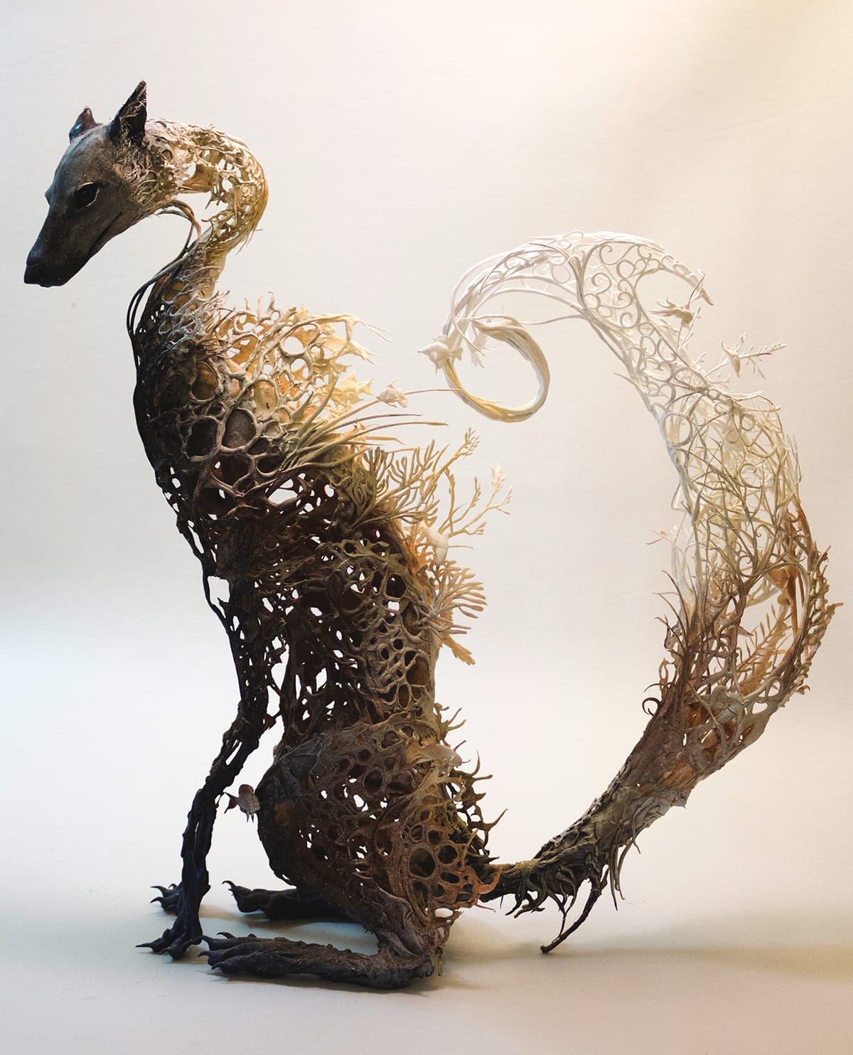 Surrealist Sculptures by Ellen Jewett Merge Plant and Animal Life