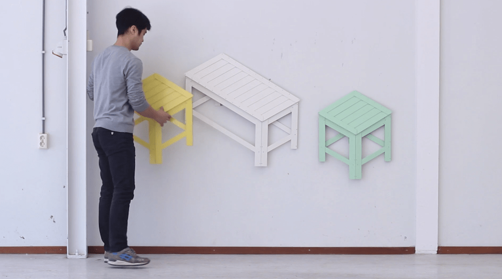 Collapsible Furniture That Transforms From Two to Three Dimensions