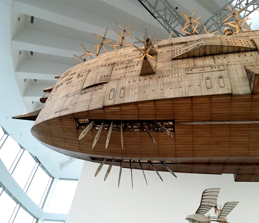 A Giant Illuminated ‘Castle in the Sky’ Ship Built for the Studio Ghibli Exhibition in Tokyo
