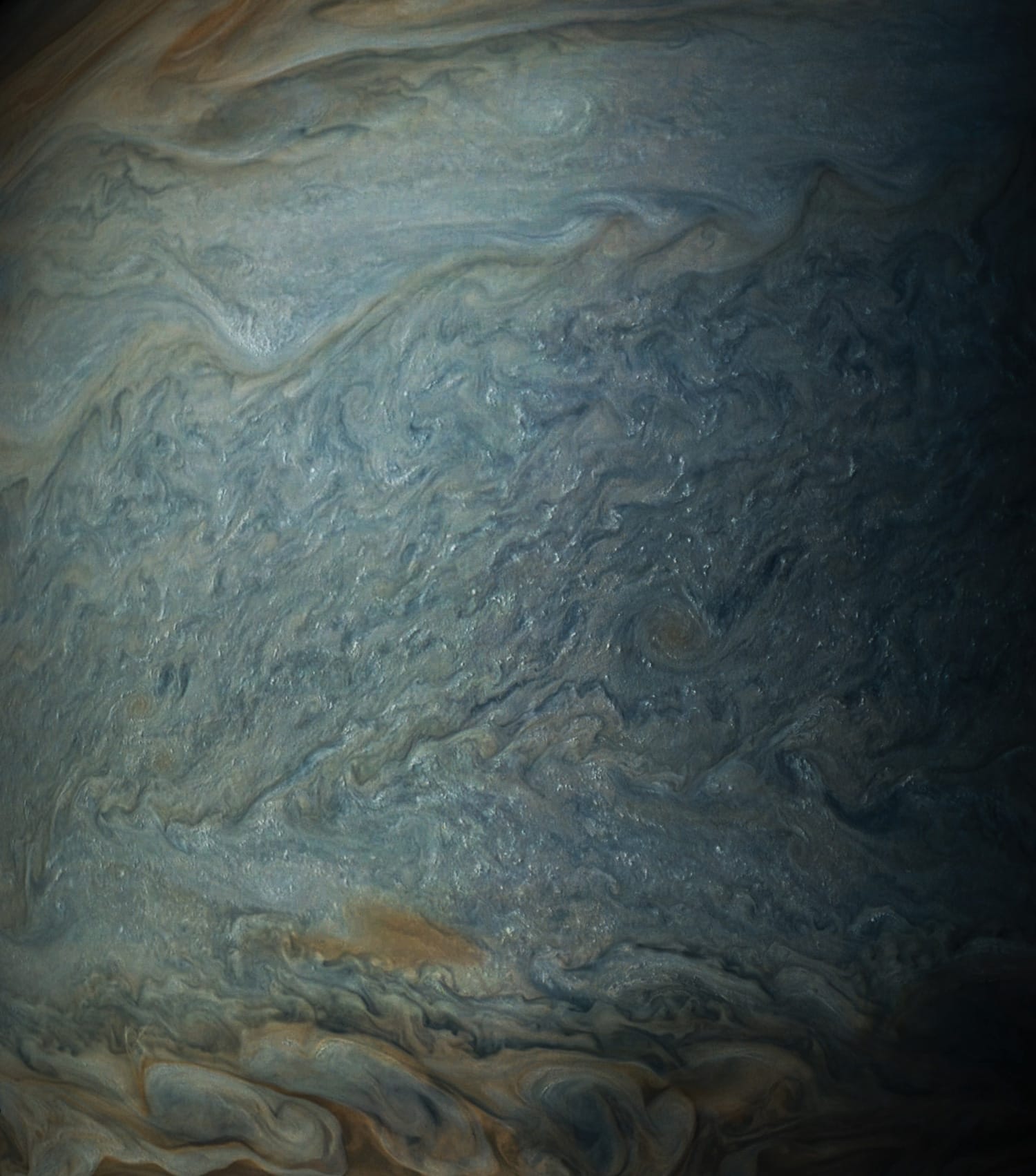 UpClose Images of Jupiter Reveal an Impressionistic Landscape of