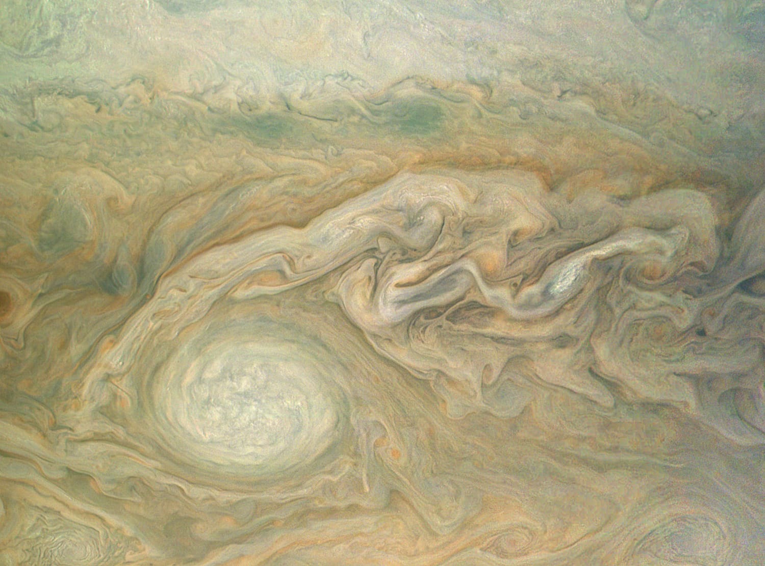 UpClose Images of Jupiter Reveal an Impressionistic Landscape of