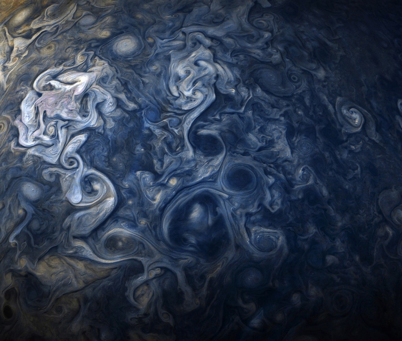 UpClose Images of Jupiter Reveal an Impressionistic Landscape of