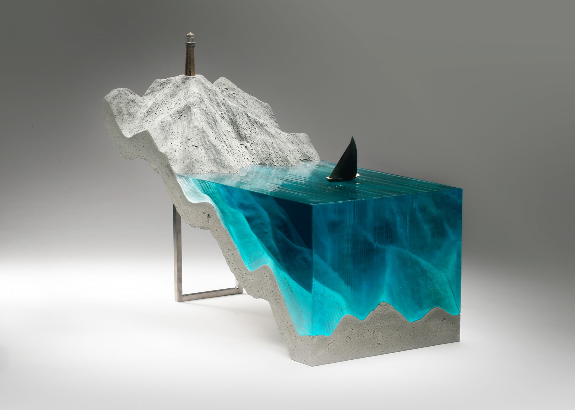New Sculptures by Ben Young Transform HandCut Glass into Aquatic Landscapes — Colossal