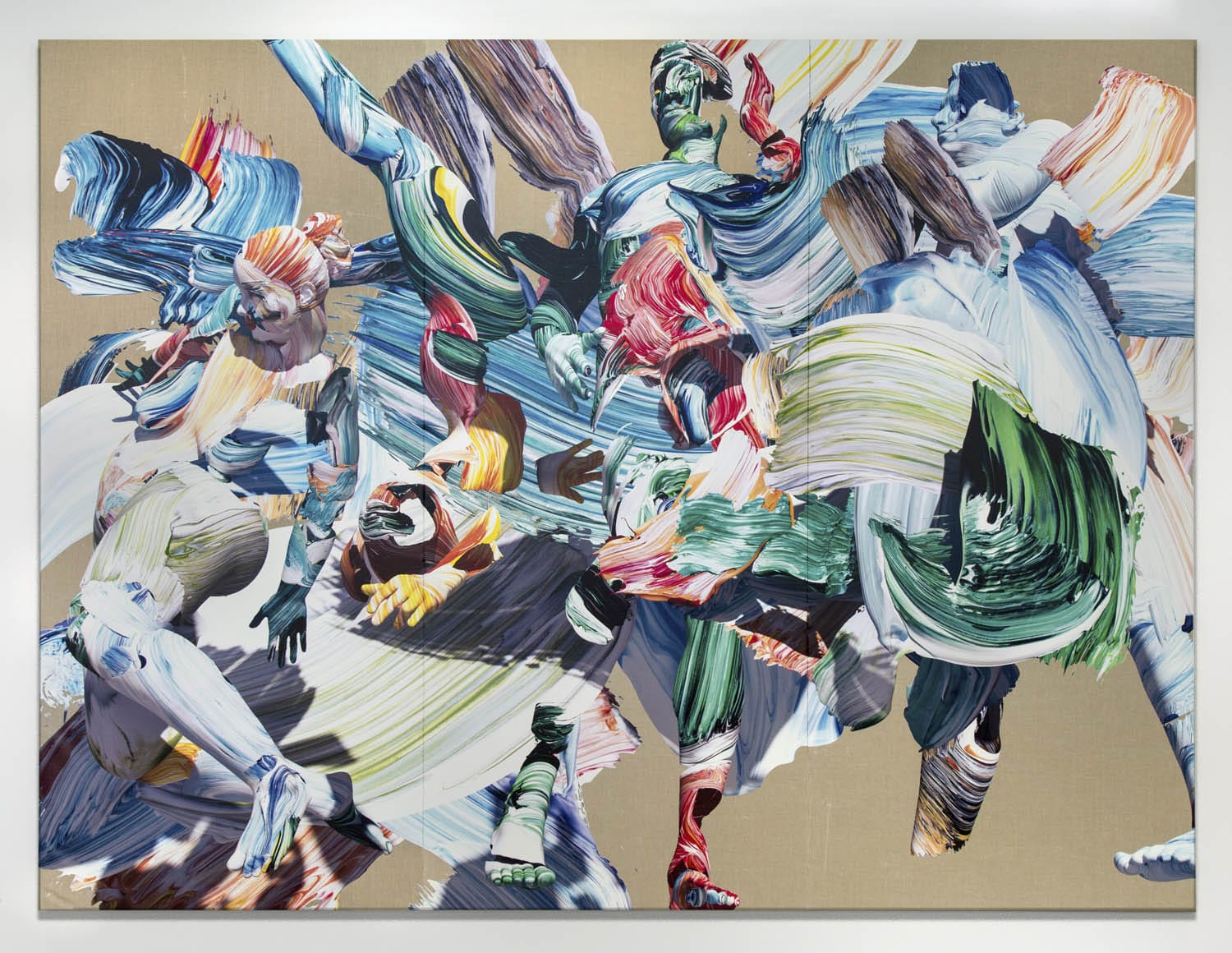 Colorful Brushstrokes Digitally Sculpted into Figural Compositions by