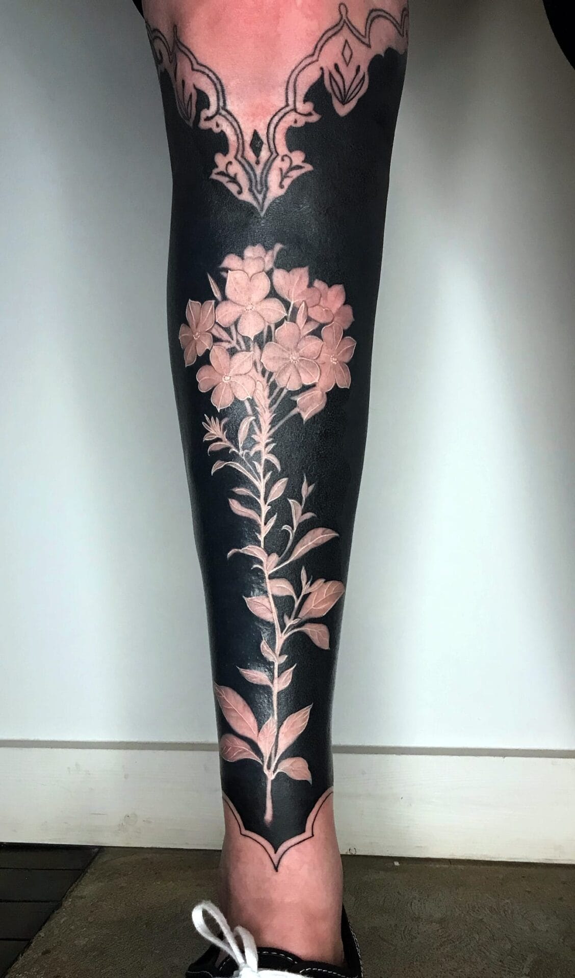 Delicate Flowers Blossom From Inky Black Backgrounds In Esther Garcia's Stylized Botanical Tattoos | Colossal 2206_x_1296_jpg