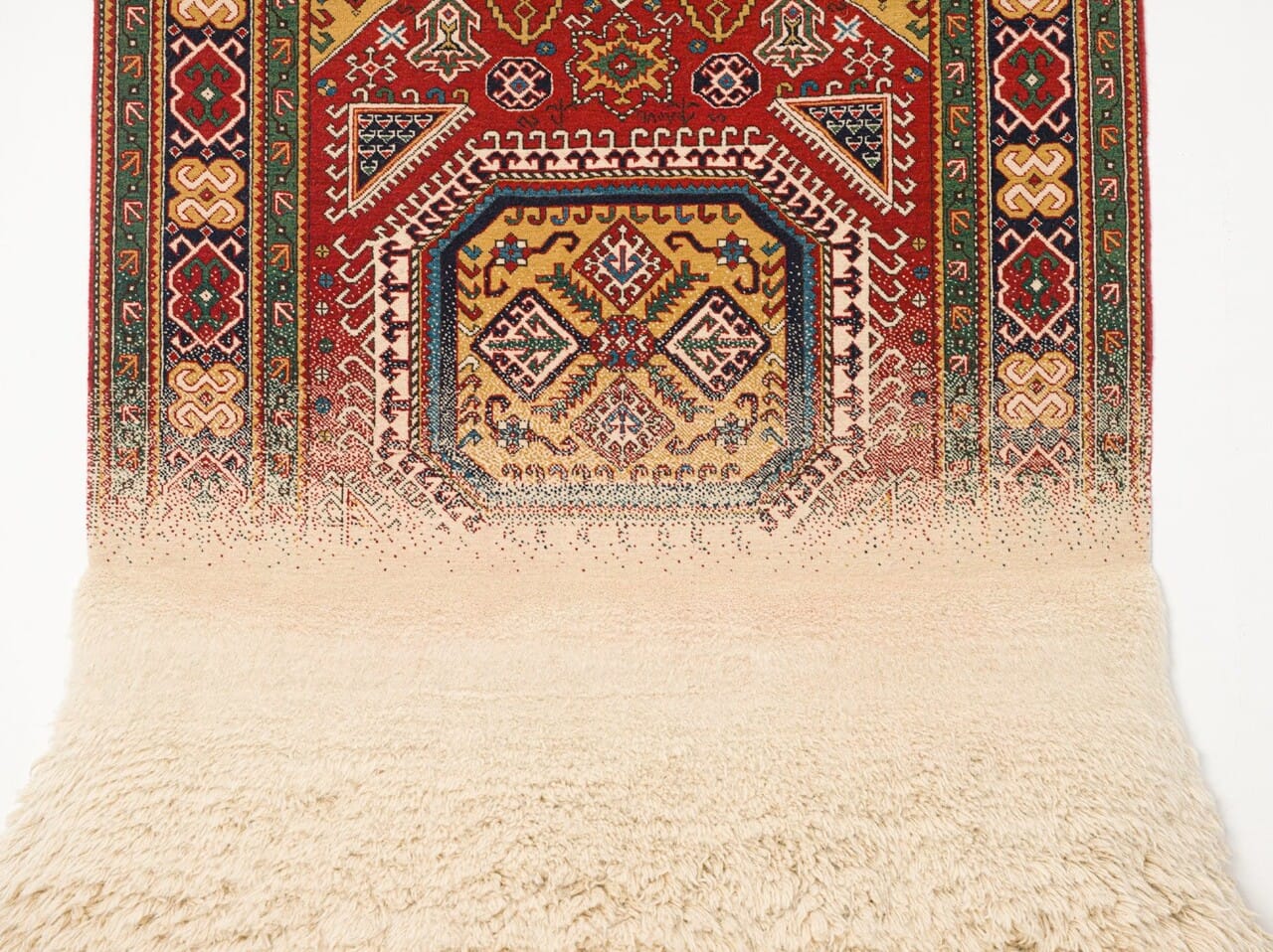 Ornate Rugs by Artist Faig Ahmed Ooze Onto the Floor in Drippy Fabric