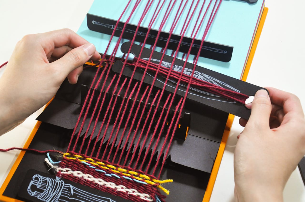 An Elaborately Designed Book on Weaving Opens to Reveal a Fully Functional Loom — Colossal