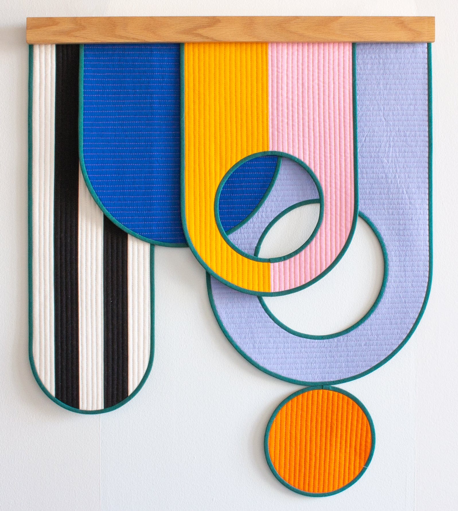 ColorBlocked Wall Hangings Stitch Graphic Design Principles into