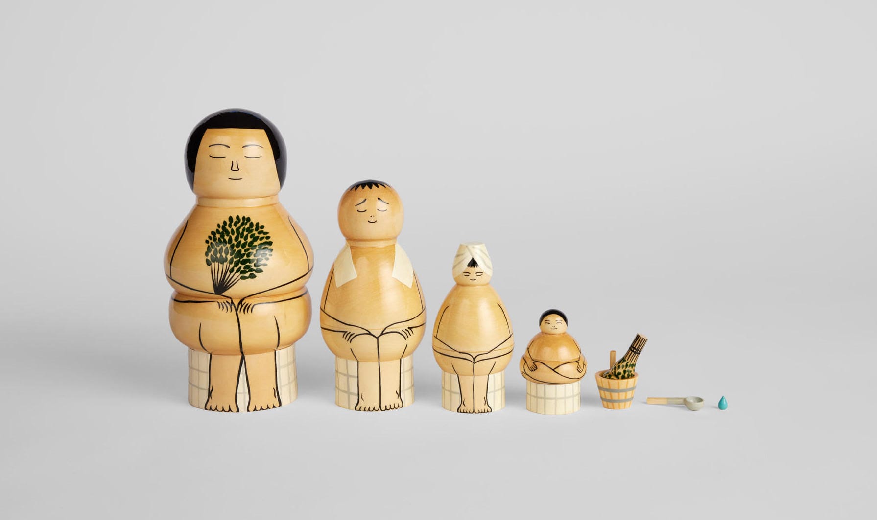 Delightful Wooden Nesting Dolls by Salakauppa Playfully Reimagine Traditional Designs