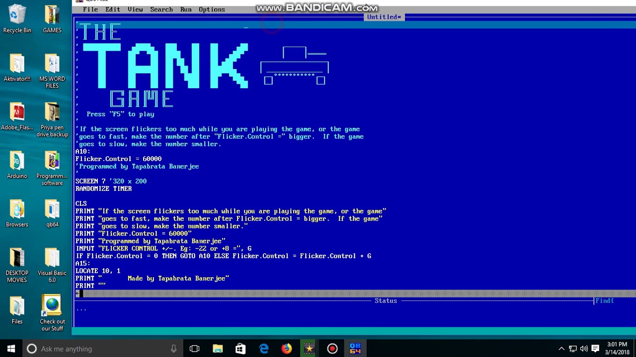 How To Create A Game In Qbasic