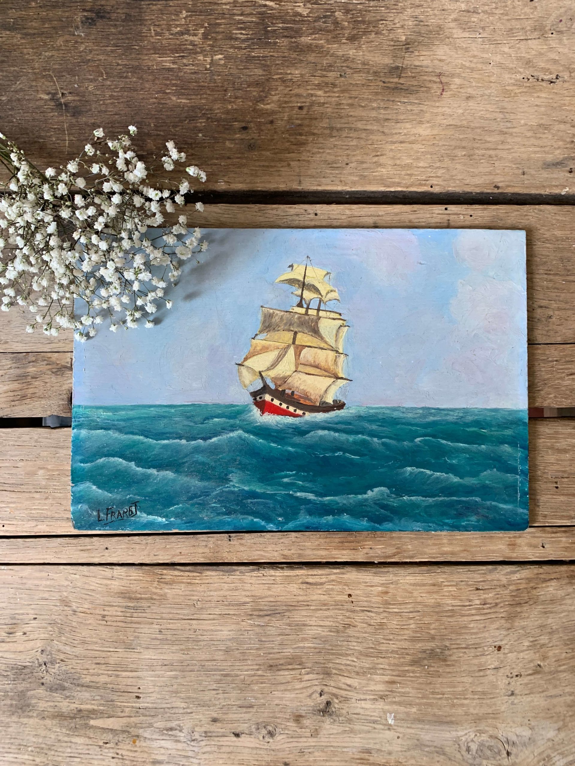 Peinture marine sur bois This is Vintage