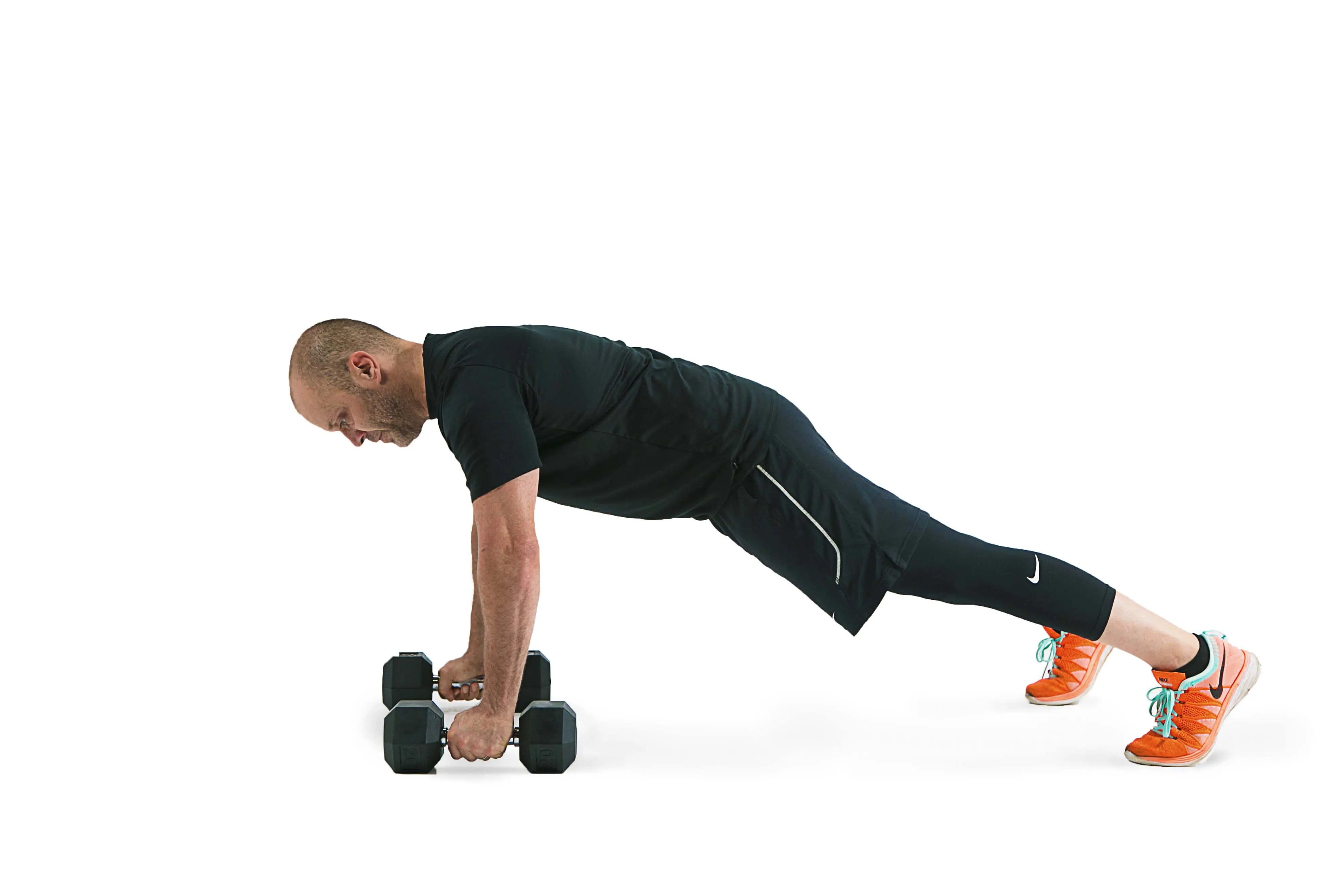 Close-stance dumbbell push ups