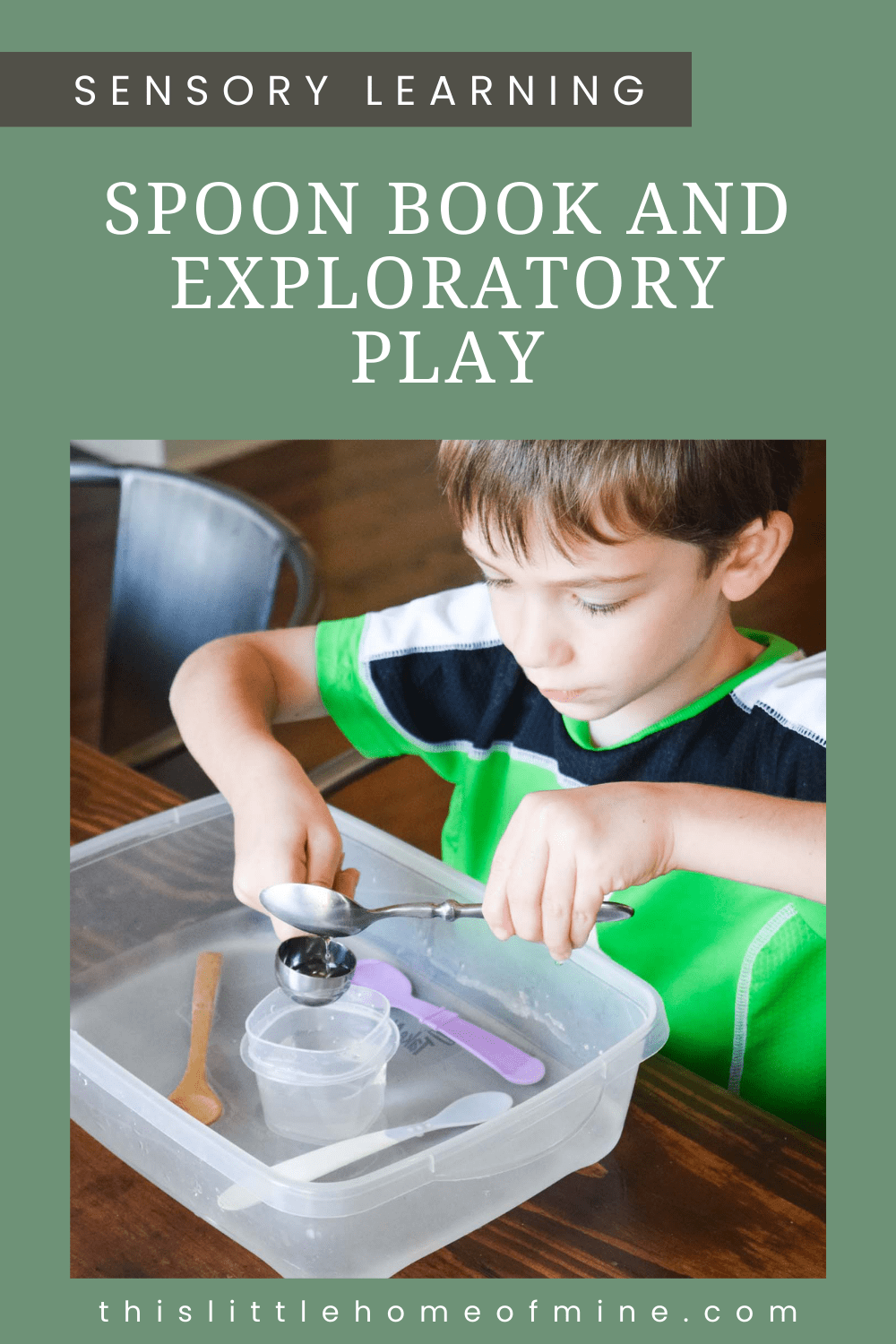 Spoon Book and Exploratory Play This Little Home of Mine