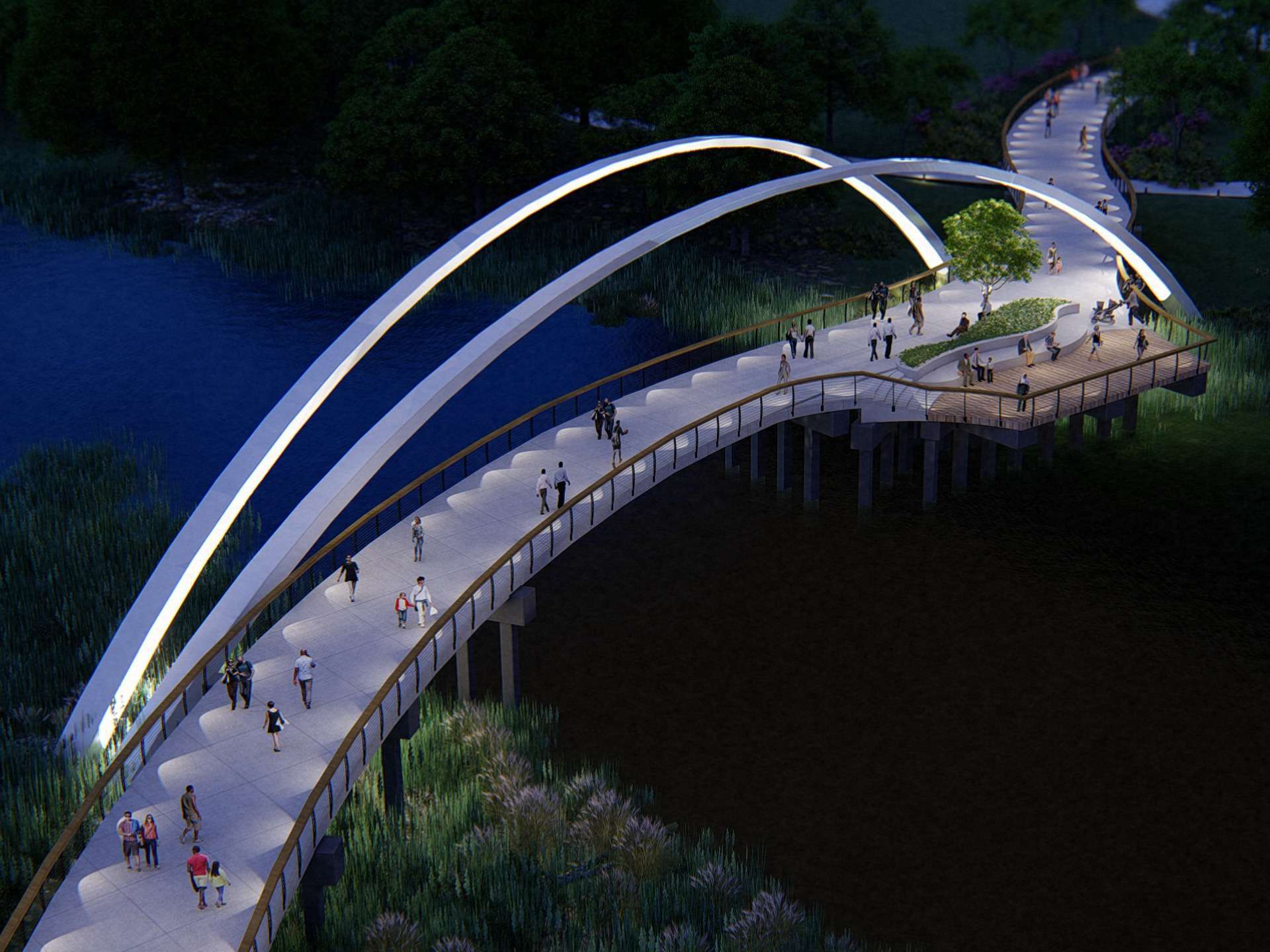 Noisette Creek Pedestrian Bridge Thomas & Hutton