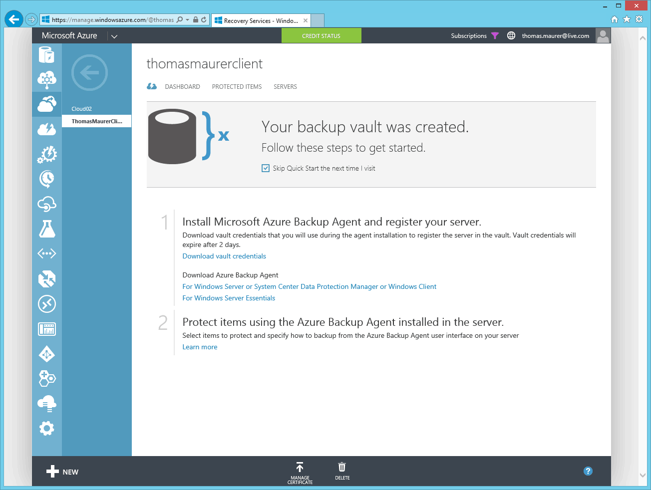How to Backup a Windows Client to Microsoft Azure Thomas Maurer