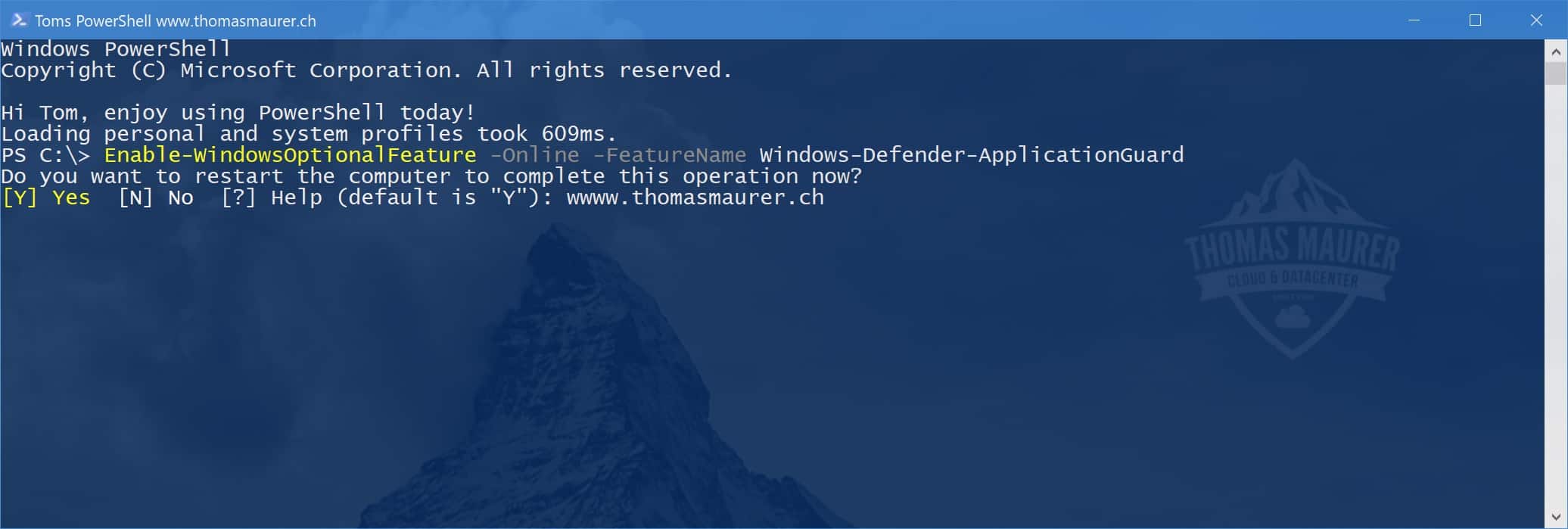 Enable Windows Defender Application Guard on Windows 10 using PowerShell Thomas Maurer