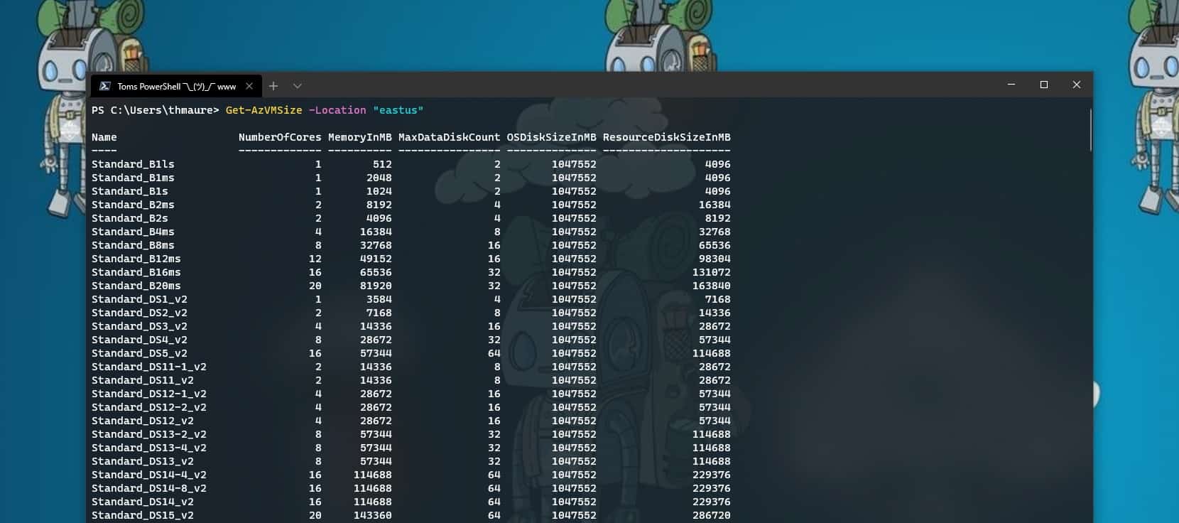 How to check the available VM Sizes (SKUs) by Azure Region Thomas Maurer