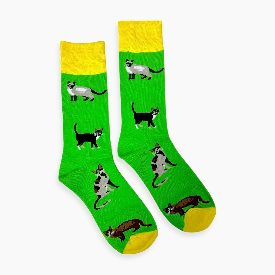 Green Cat Socks Thomp2 Socks