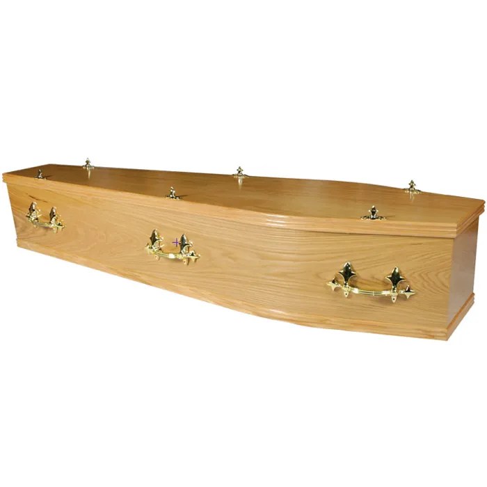 Oak Veneer Coffin