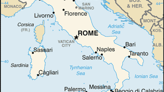 Map Of The Italian Peninsula Fast Facts On Italy - Rome And The Italian Peninsula