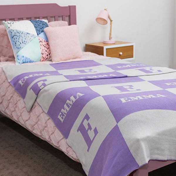 Personalised baby blankets custom made with love Thread The Word