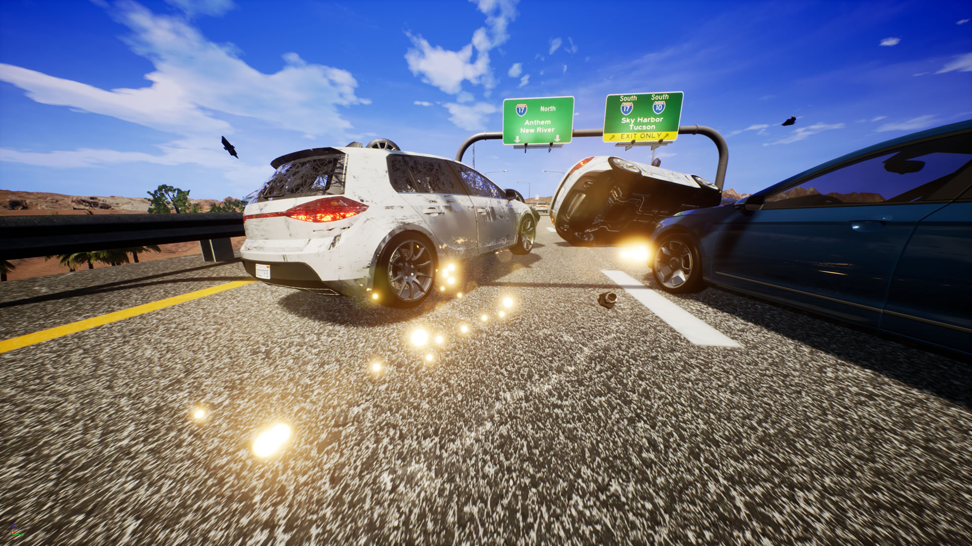 Crash Test Game Danger Zone 2 set in the USA, UK and Spain