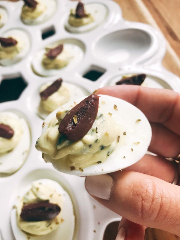 Tzatziki Deviled Eggs Three Olives Branch