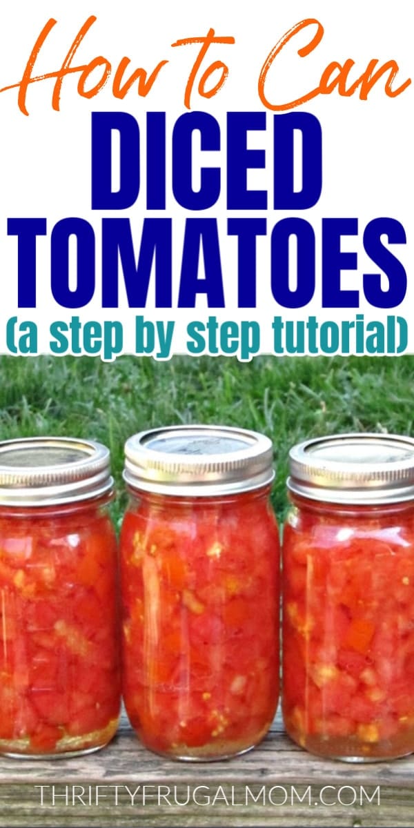 How to Can Diced Tomatoes (a stepbystep tutorial) Thrifty Frugal Mom