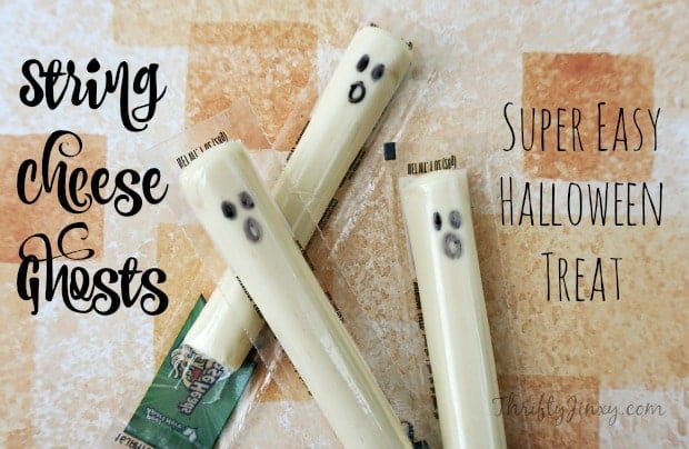 String Cheese Ghosts - Super Easy Halloween Treat