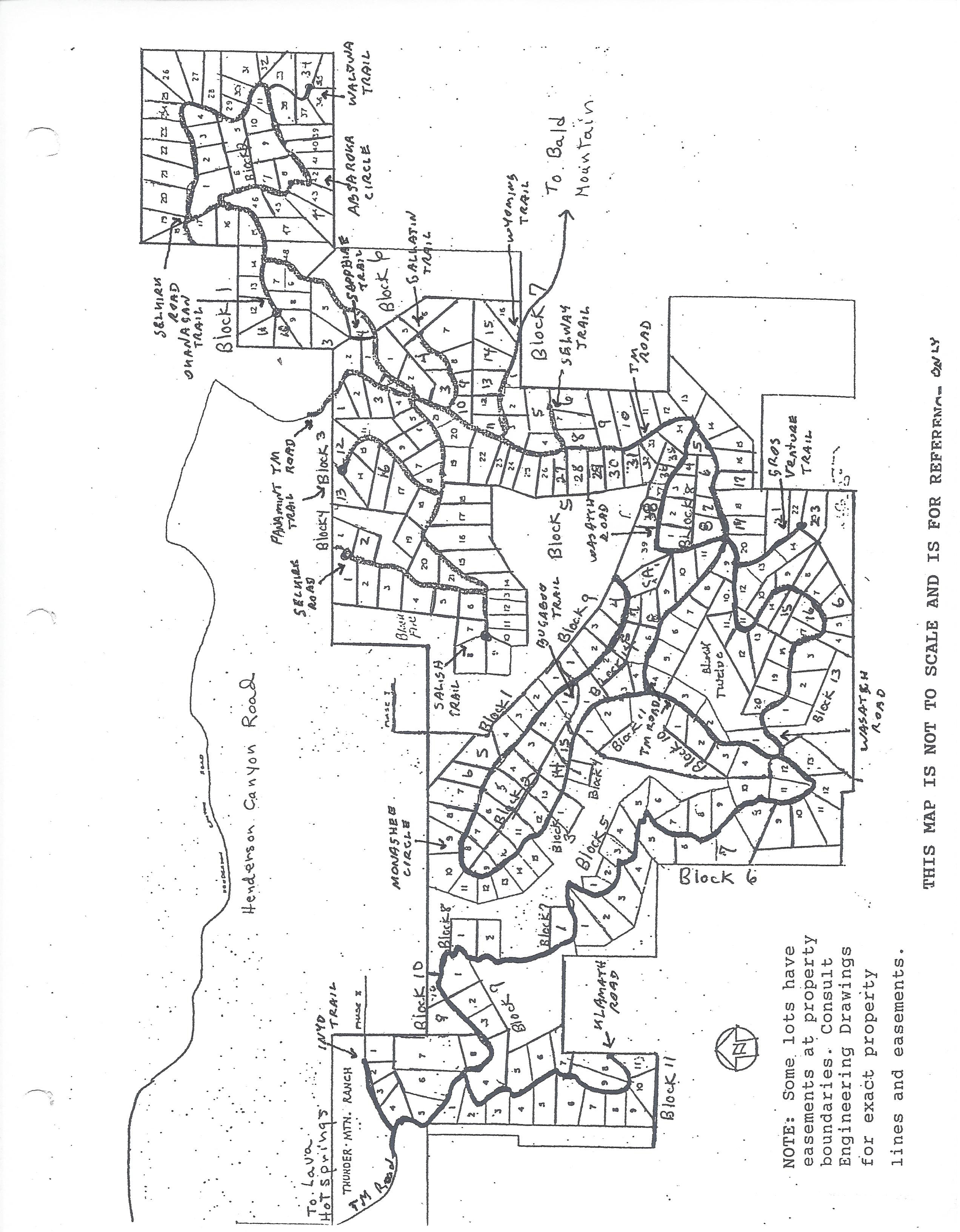 Thunder Mountain Map Thunder Mountain Land Owners Association
