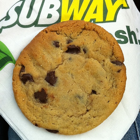 Subway chocolate chip cookie Gezondheid en goede voeding