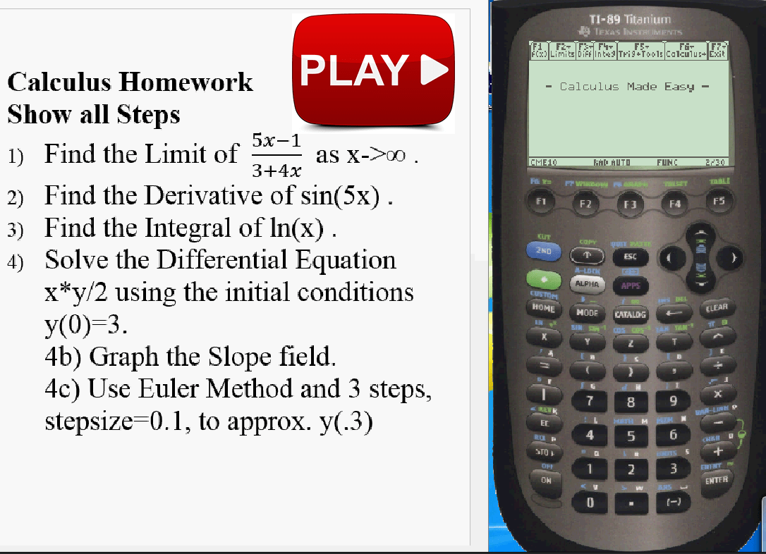 Differential equations calculator with steps