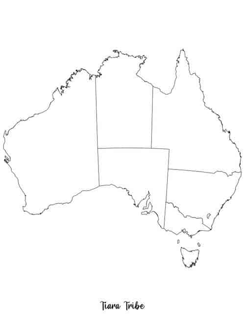 Australian Map Coloring Page