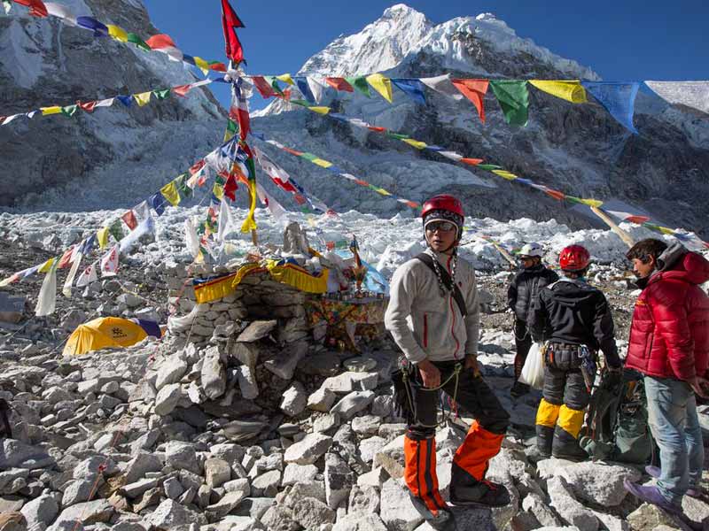 Sherpa People, Professional Everest Guide at Nepal Tibet Border
