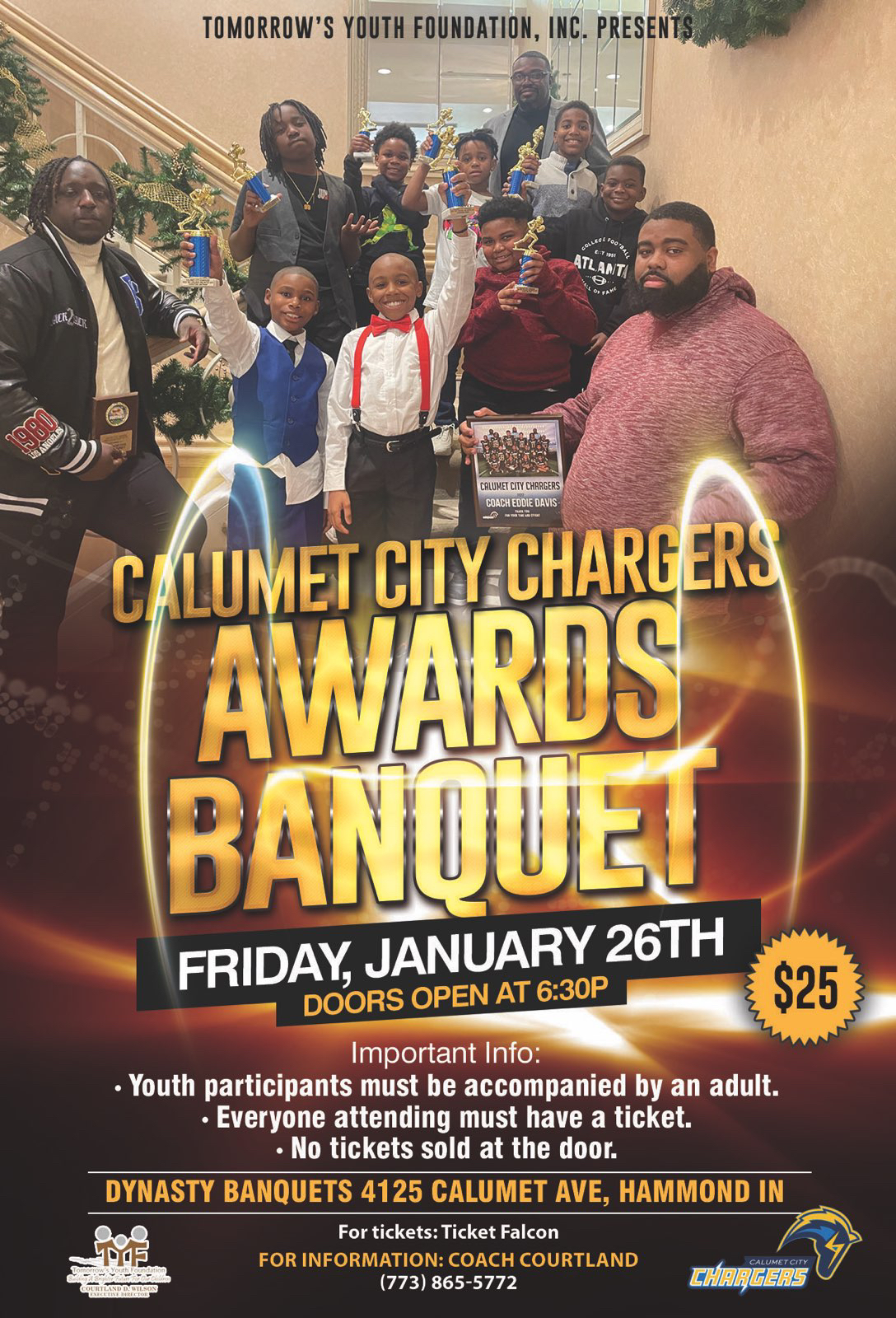 2023 Calumet City Chargers Awards Banquet Tickets Powered by Ticket