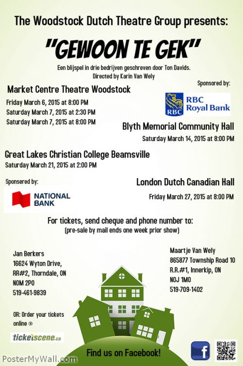 Woodstock Dutch Theatre presents "Gewoon te gek!", Woodstock, ON