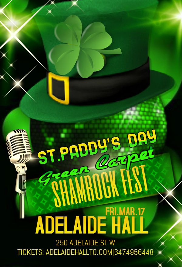 St. Patrick's Day Shamrock Green Carpet Festival Adelaide Hall Concert