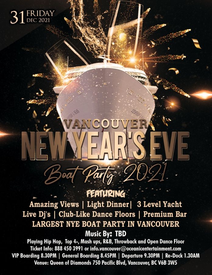 Vancouver New Year’s Eve Boat Party 2022 Things to Do Celebration