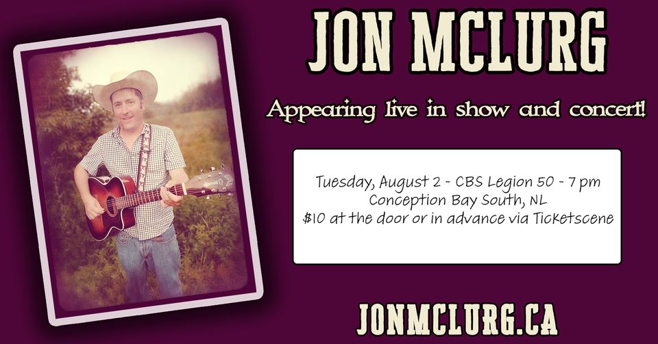 Jon McLurg at CBS Legion Branch 50 Jon McLurg, Conception Bay South