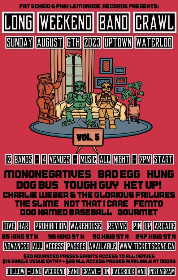 Long Weekend Band Crawl Waterloo Mononegatives Bad Egg, Waterloo, ON live at Dive Bar, Revive