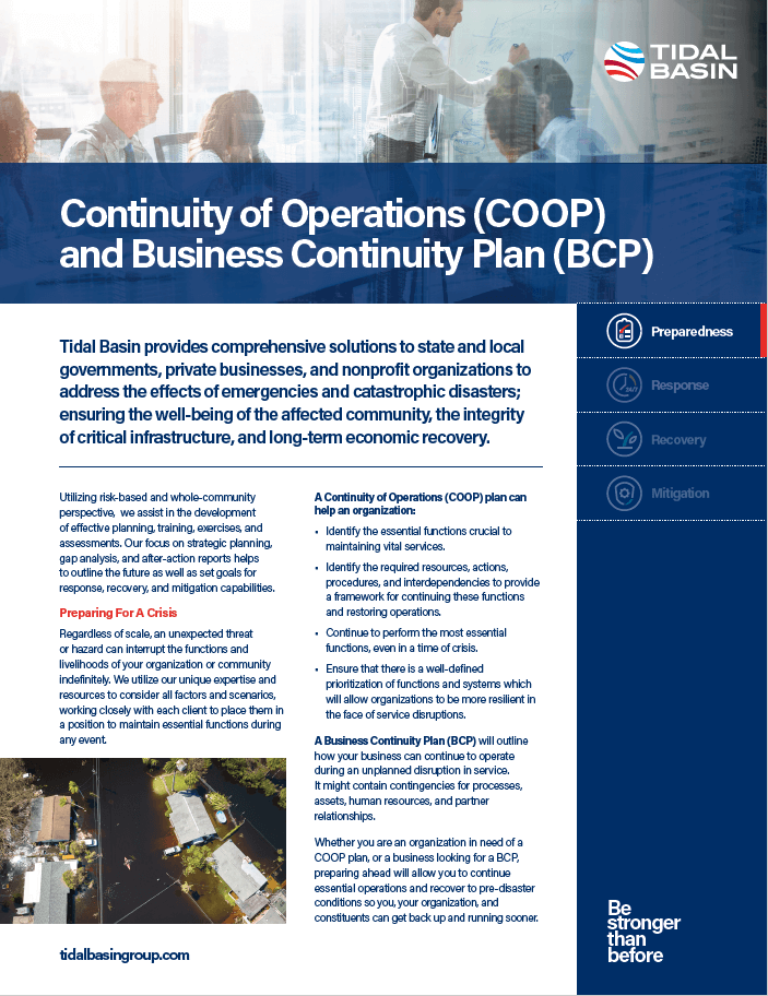 Continuity of Operations (COOP) and Business Continuity Plan (BCP