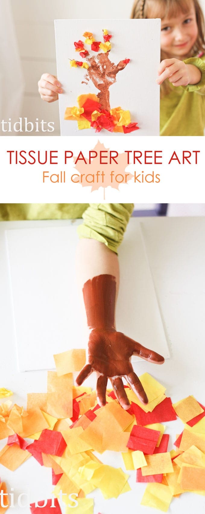 Tissue Paper Tree Art Fall Craft for Kids Tidbits