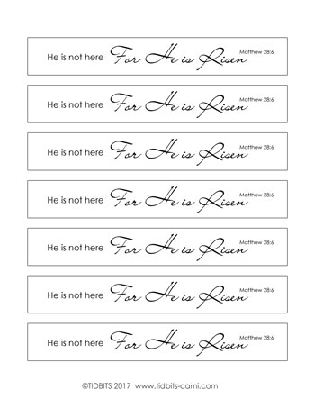 He is Risen Free Printable - Tidbits