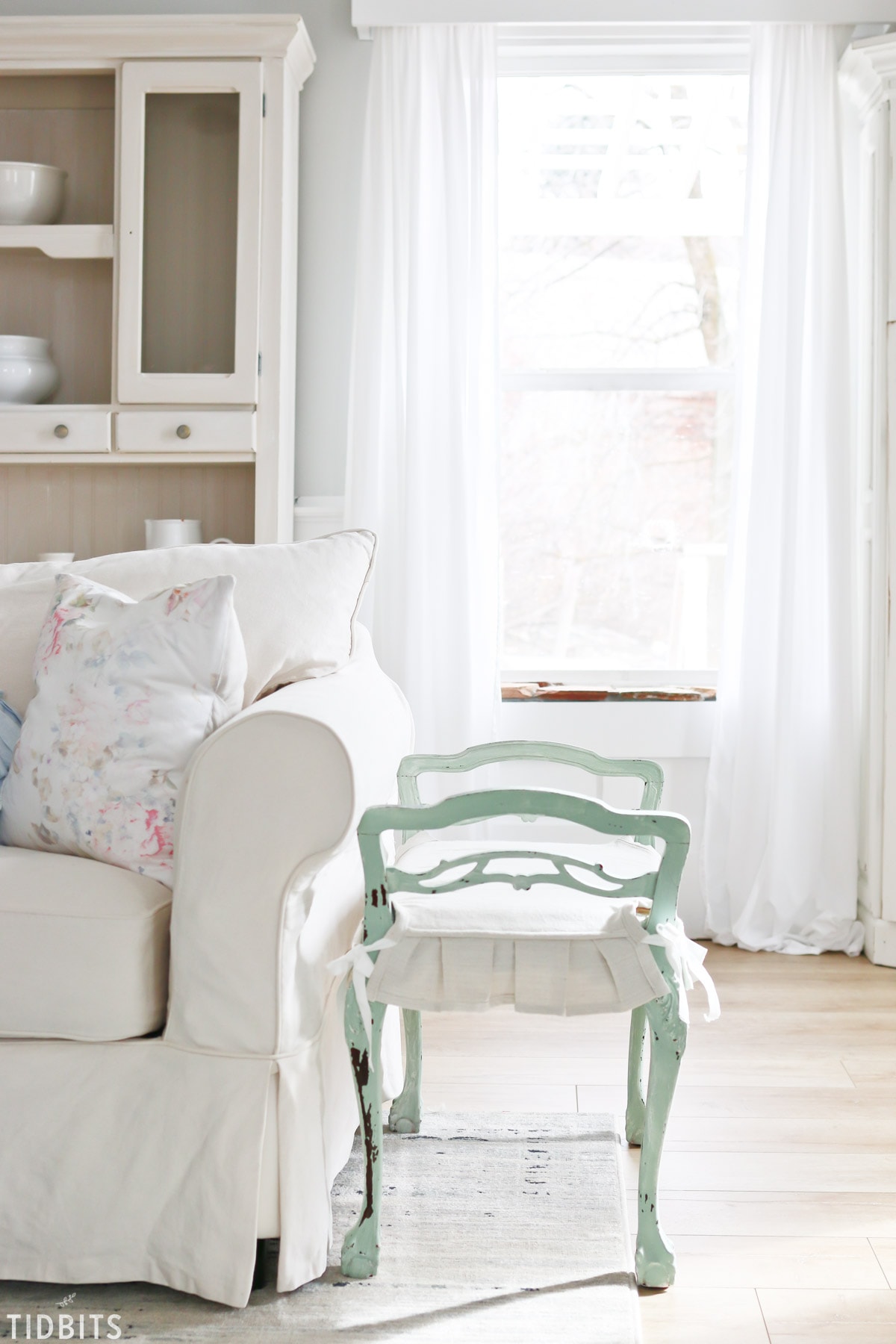 Shabby Chic Blue Living Room