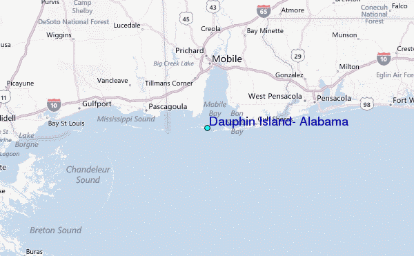 Dauphin Island Alabama Map