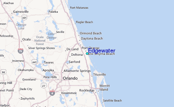 Map Of Edgewater Florida Edgewater Tide Station Location Guide