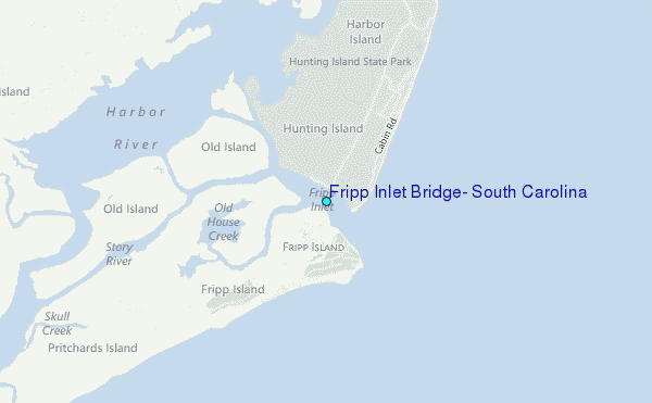 Map Of Fripp Island Sc Fripp Inlet Bridge, South Carolina Tide Station Location Guide