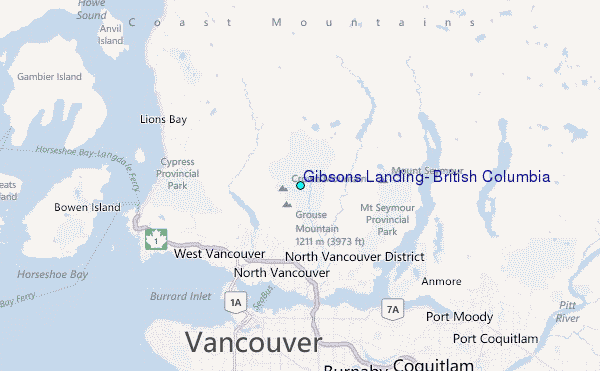 Gibsons Landing, British Columbia Tide Station Location Guide