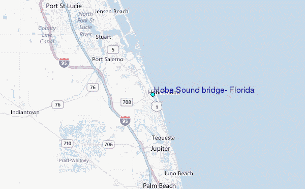 Hobe Sound Florida Map Hobe Sound bridge, Florida Tide Station Location Guide